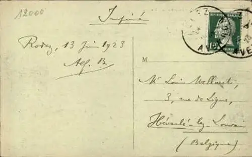 Ak Rodez Aveyron, Boulevard d'Estourmel