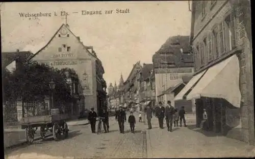 Ak Wissembourg Weißenburg Elsass Bas Rhin, Eingang zur Stadt