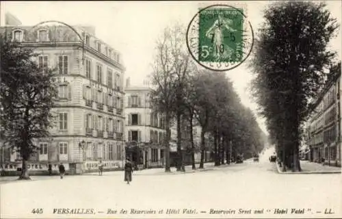 Ak Versailles Yvelines, Rue des Reservoirs, Hotel Vatel