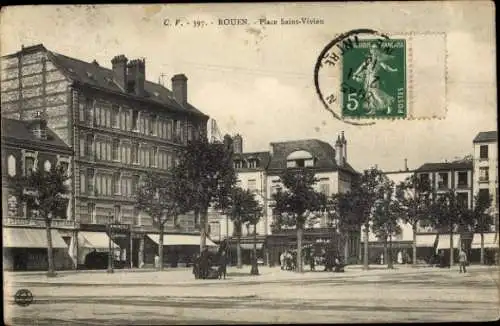 Ak Rouen Seine-Maritime, Place Saint-Vivien