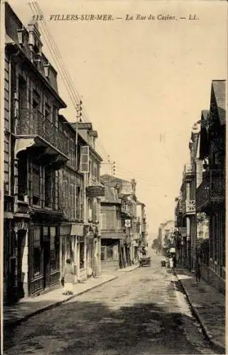 Ak Villers sur Mer Calvados, Rue du Casino