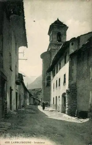 Ak Lanslebourg Savoie, Straßenpartie