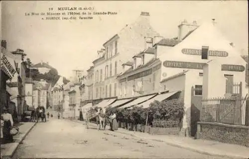 Ak Meulan en Yvelines, Rue de Mantes, L’Hotel de la Grande Pinte