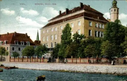 Ak Kiel in Schleswig Holstein, Königliches Schloss, Boote