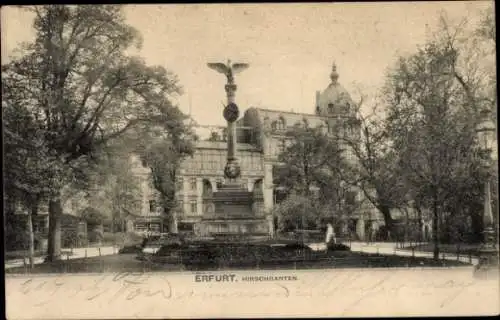 Ak Erfurt in Thüringen, Hirschgarten, Kriegerdenkmal