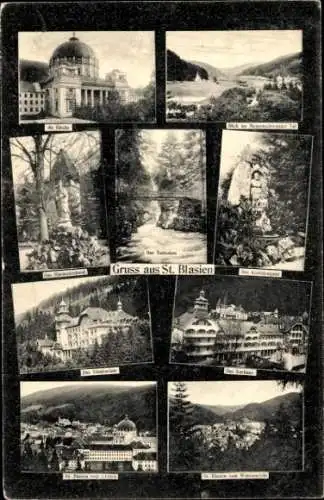 Ak St. Blasien im Schwarzwald, Sanatorium, Kirche, Kurhaus