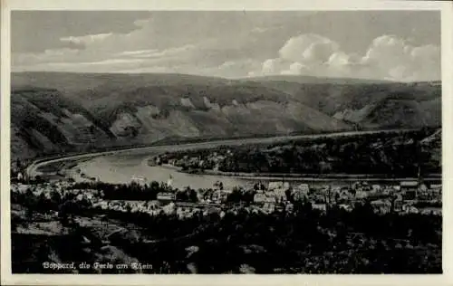 Ak Boppard am Rhein, Stadtpanorama