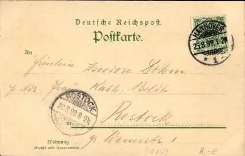 Künstler Litho Hannover in Niedersachsen, Georgstraße, Hoftheater, Café Kröpcke