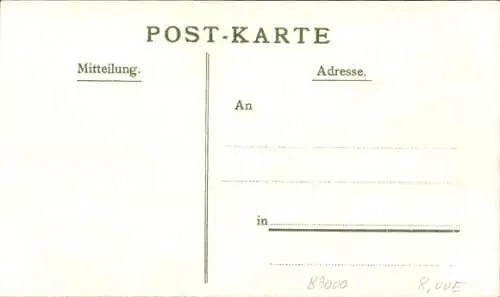 Gedicht Ak Ulm an der Donau, Teilansicht, Frau in Tracht