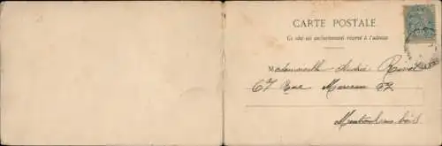 Klapp Ak Lyon Rhône, Place Carnot, Straßenbahn