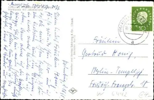 Ak Rotenburg an der Fulda, Marktplatz mit Jakobikirche