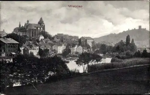 Ak Wetzlar an der Lahn, Stadtblick und Kirche