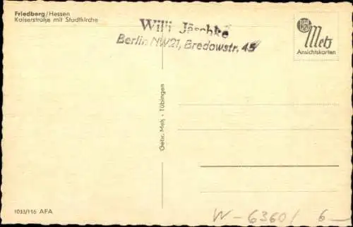 Ak Friedberg in Hessen, Kaiserstraße mit Stadtkirche