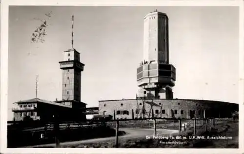 Ak Niederreifenberg Schmitten im Taunus, Großer Feldberg, Aussichtsturm, Fernmeldeturm