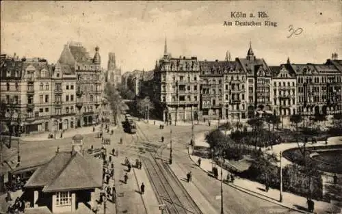 Ak Köln am Rhein, Deutscher Ring, Straßenbahn