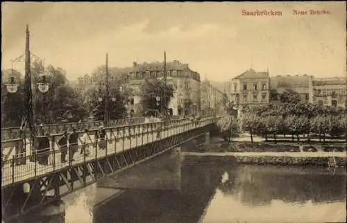 Ak Saarbrücken im Saarland, Neue Brücke