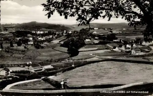 Ak Rurberg Simmerath in der Eifel, Totalansicht, Schwimmbad