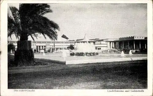 Ak Düsseldorf am Rhein, Große Ausstellung GeSoLei 1926, Leuchtfontaine, Ladenstraße