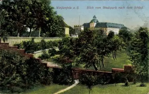 Ak Weißenfels an der Saale, Stadtpark und Schloss