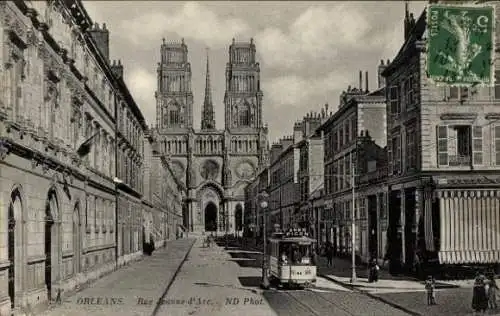 Ak Orléans Loiret, Rue Jeanne-d’Arc