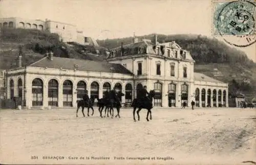 Ak Besançon Doubs, Bahnhof Mouillere