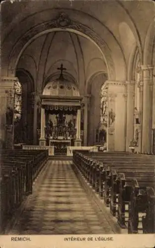 Ak Remich an der Mosel Luxemburg, Kirche, Innenansicht