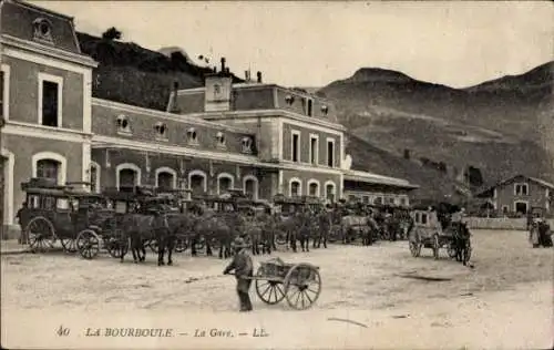 Ak La Bourboule Puy-de-Dôme, Bahnhof