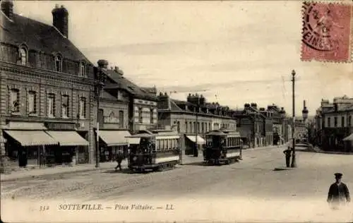 Ak Sotteville les Rouen Seine Maritime, Place Voltaire