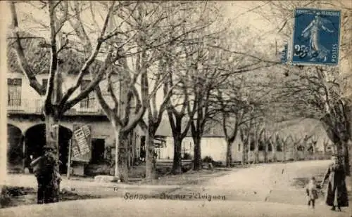 Ak Sénas Bouches du Rhône, Avenue de Avignon