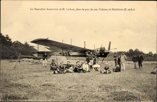 Ak-Eindecker Antoinette von M. Latham, Chateau de Maillebois