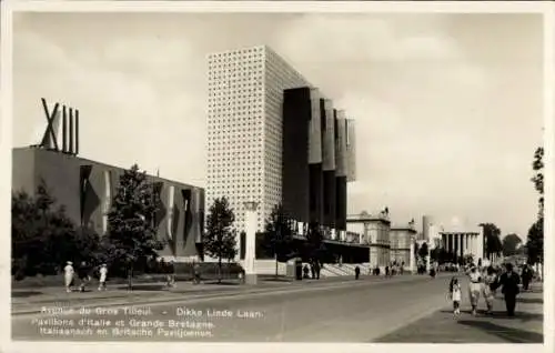 Ak Brüssel Brüssel, Ausstellung 1935, Avenue du gros Tilleul, Italienischer Pavillon, Großbritannien