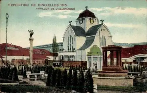 Ak Brüssel Brüssel, Ausstellung 1910, Deutschland-Pavillon