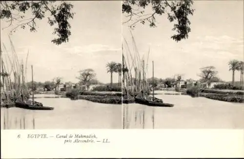 Stereo Ak Ägypten, Kanal von Mahmadieh bei Alexandria