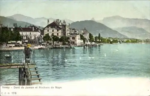 Ak Vevey Kt Waad, Dent de Jaman, Rochers de Naye