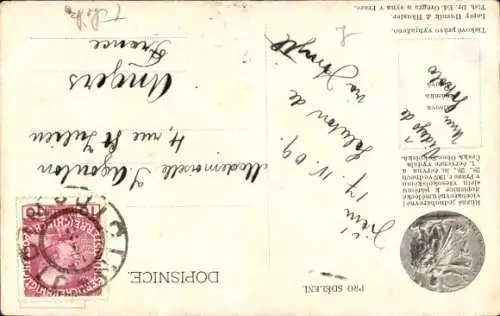 Künstler Ak Praha Prag, Turnfest 1907, Turner mit Fahne