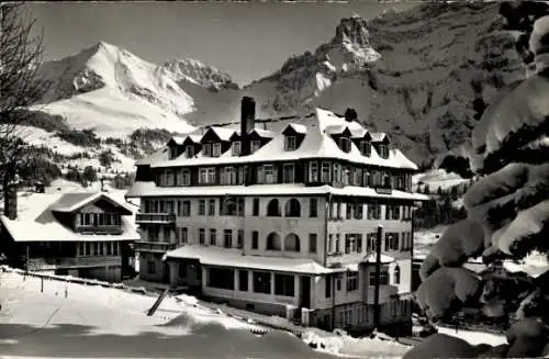 Ak Adelboden Kanton Bern Schweiz, Hotel Beau-Site, Bonderspitz