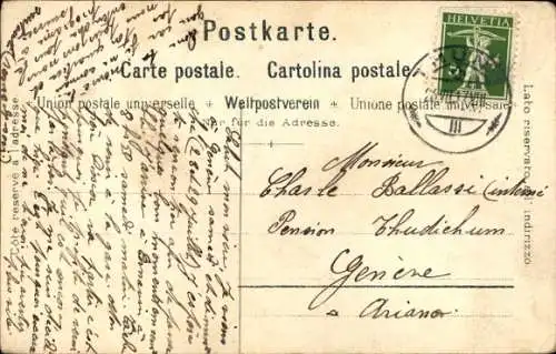 Ak Thun Kanton Bern Schweiz, Blick vom Wartboden