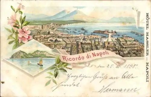 Litho Napoli Neapel Campania, Panorama