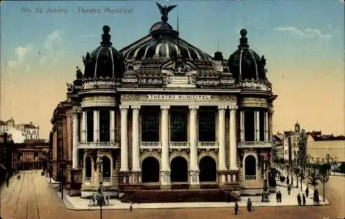 Ak Rio de Janeiro Brasilien, Theatro Municipal, Theater