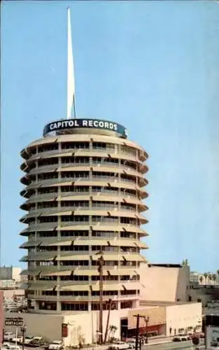 Ak Hollywood, Los Angeles, Kalifornien, USA, Capitol Records Gebäude