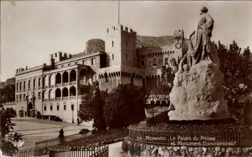 Ak Monaco, Fürstenpalast, Gedenkdenkmal