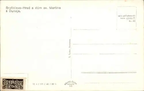 Ak Pressburg Bratislava Slowakei, Hrad a dom sv. Martina