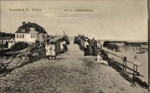 Ak Mielno Groß Möllen Großmöllen Pommern, Dünenpromenade