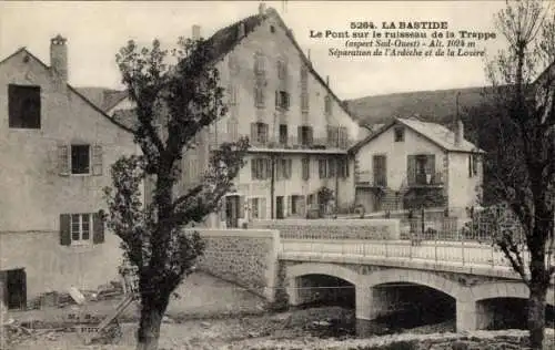 Ak La Bastide Lozère, Le Pont sur le ruisseau de la Trappe