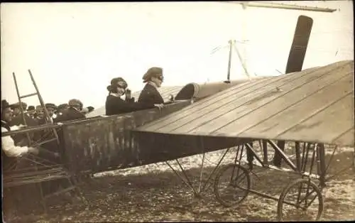 Foto Ak Zivilflugzeug, Piloten, Flugpioniere