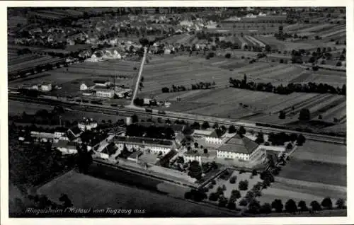 Ak Mingolsheim Bad Schönborn in Baden, Fliegeraufnahme