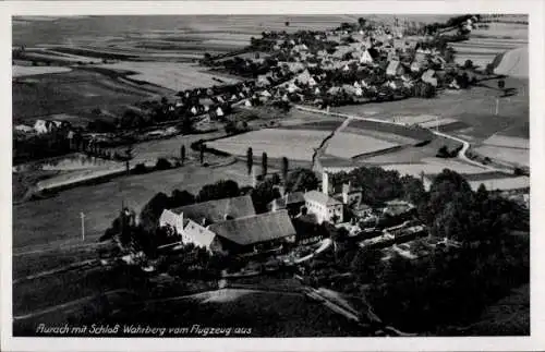 Ak Aurach, Fliegeraufnahme, Schloss Wahrberg