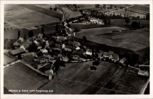 Ak Neuses a. Sand Prichsenstadt Unterfranken, Fliegeraufnahme