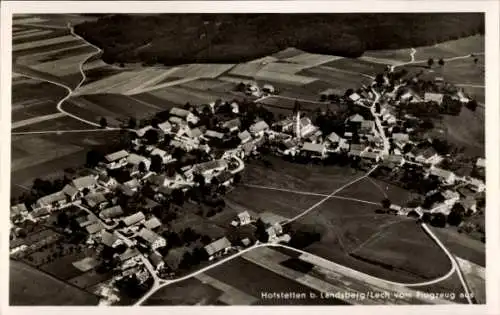 Ak Hofstetten in Oberbayern, Fliegeraufnahme, Panorama vom Ort