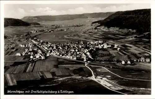 Ak Wurmlingen Baden Württemberg, Fliegeraufnahme, Dreifaltigkeitsberg